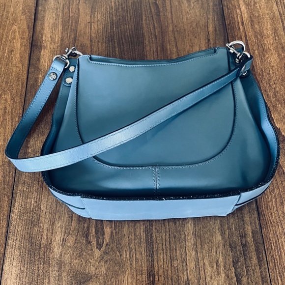 Patricia Nash Mirage Blue Shoulder Crossbody Distressed Vintage Leather Bag NWOT - Picture 15 of 15